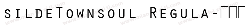 sildeTownsoul Regula字体转换